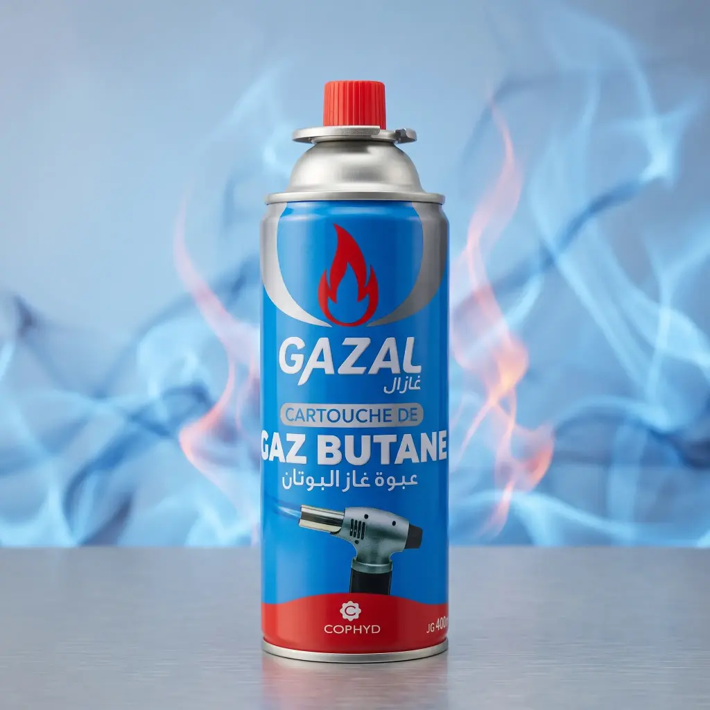 RECHARGE GAZ RECHAUDS ET CHALUMEAUX GAZAL 400ML