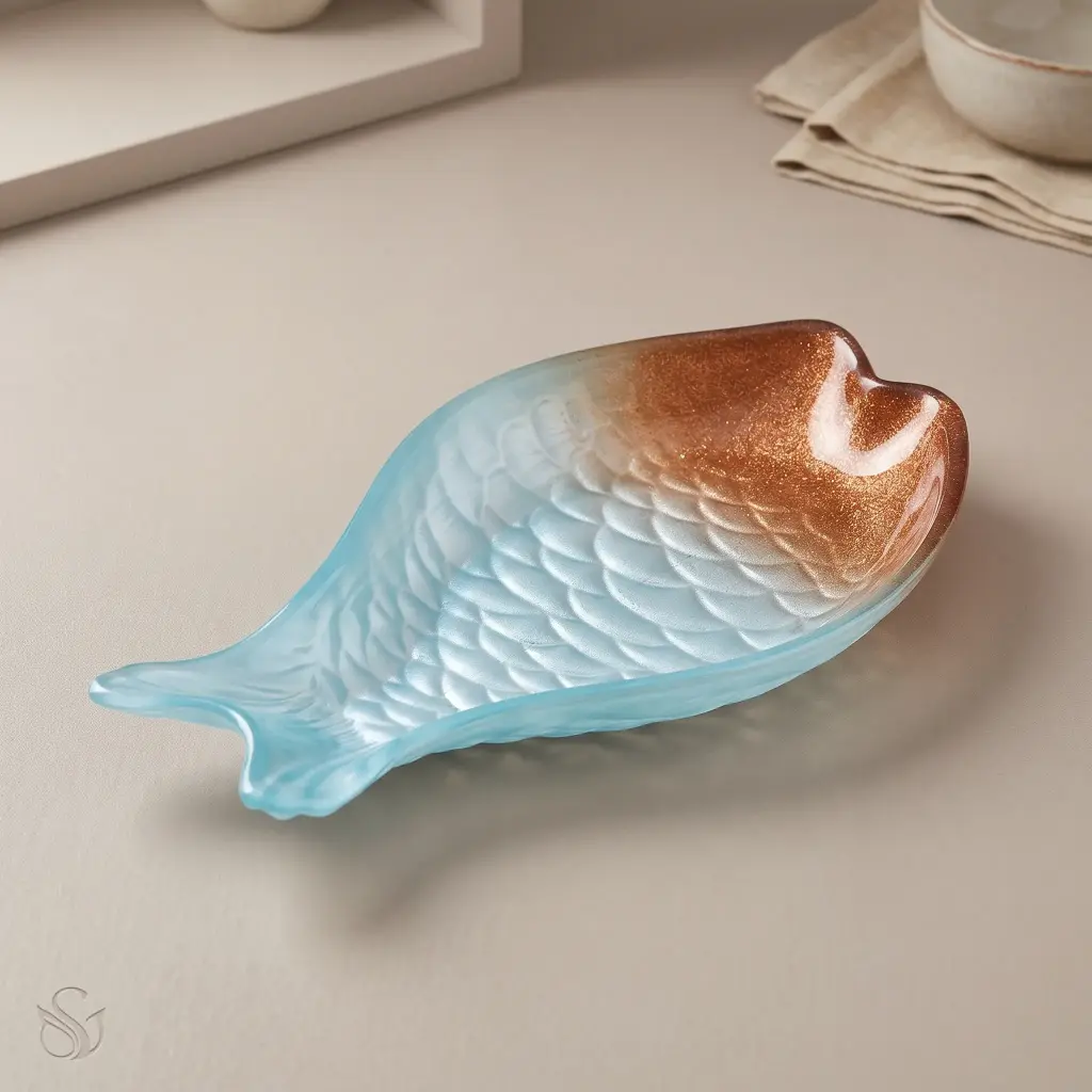 ASSIETTE DECORATION SOUCOUPE POISSON