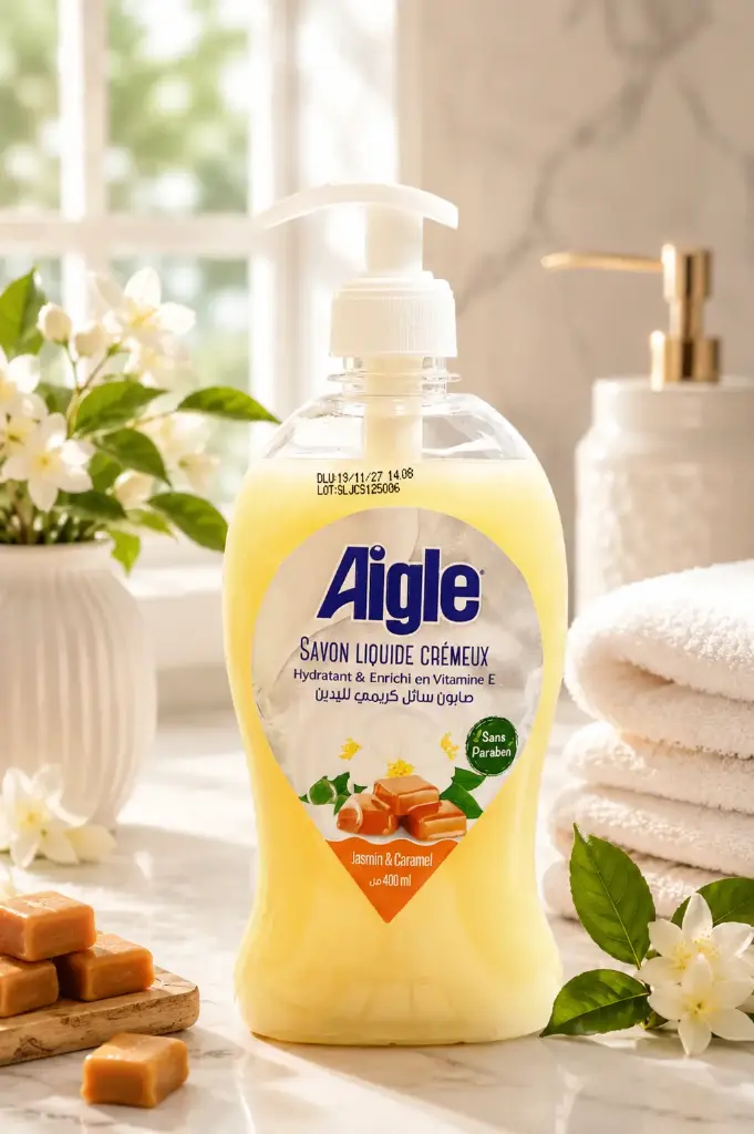 صابون سائل لليدين AIGLE – الياسمين والكراميل – 400 مل