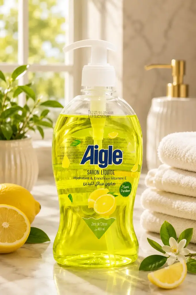 صابون سائل لليدين AIGLE – نكهة قشر الليمون – 400 مل