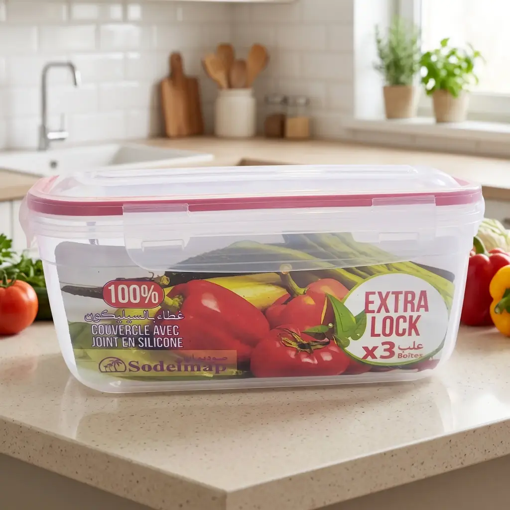 BOITE TRANSPARENTE SODEIMAP EXTRA LOCK 2300ML 1PC