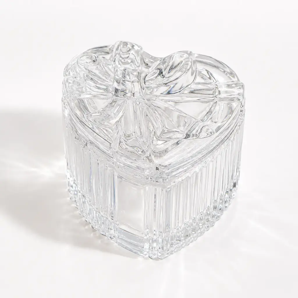 [GLASS WARE] SUCRIER EN VERRE COEUR