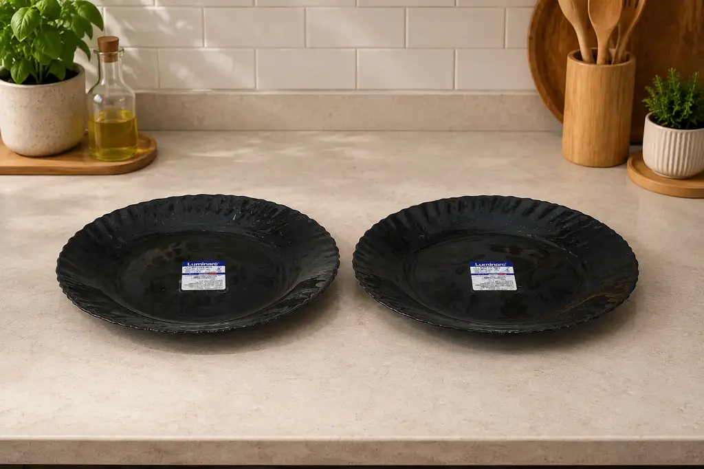 ASSIETTE PLATE FESTON NOIR LUMINARC 25CM