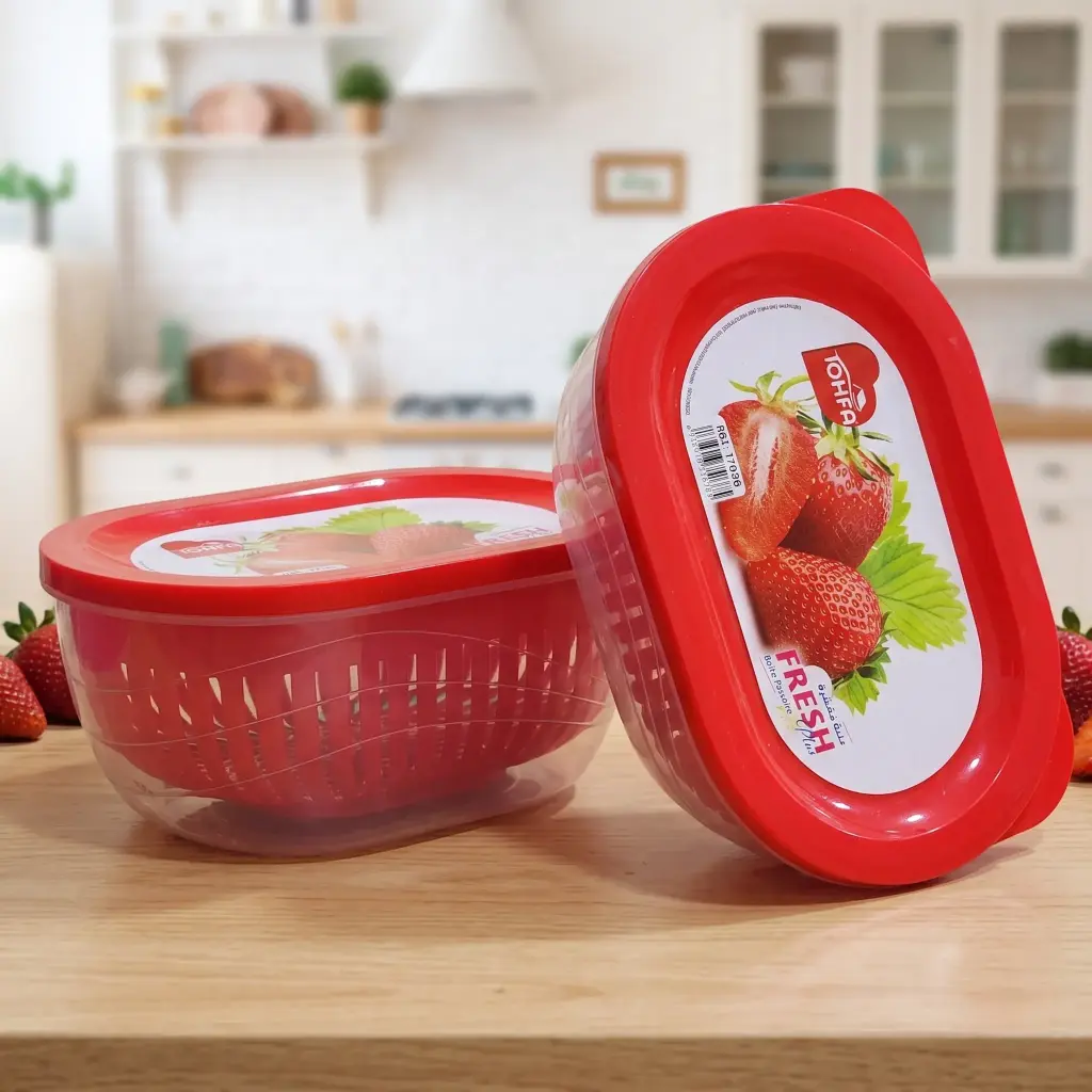 [TF038] BOITE FRESH PLUS AVEC PASSOIRE 1L