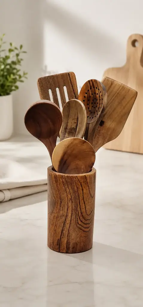 SERIE LOUCHE EN BOIS 7PCS