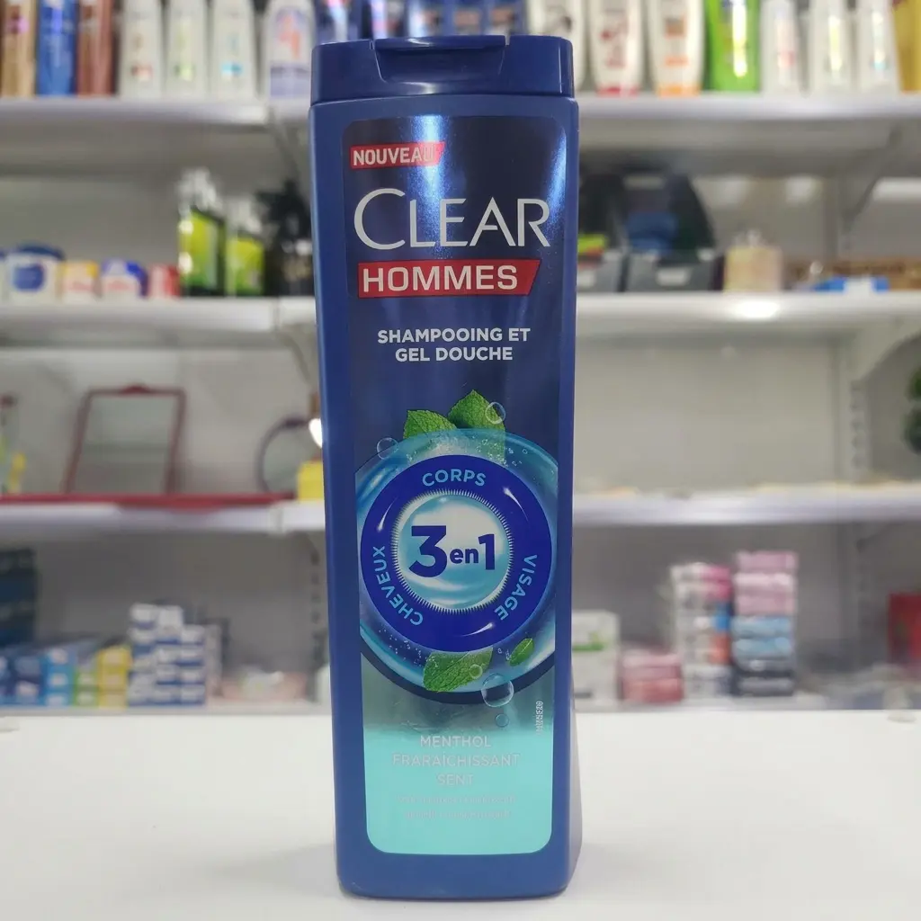 شامبو وجل استحمام للرجال CLEAR 3 في 1 بالمنثول – 360 مل