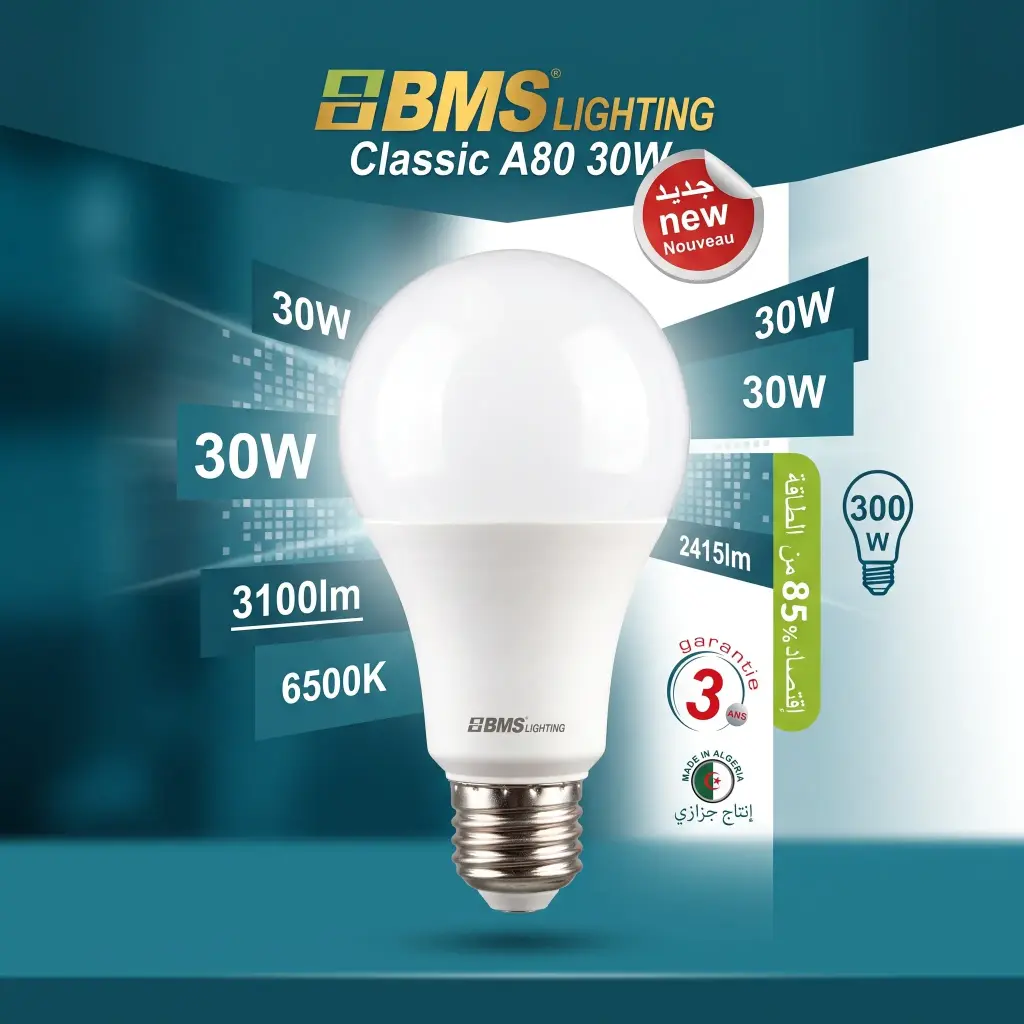[BLTS30W] LAMPE BLANCHE BMS 30W